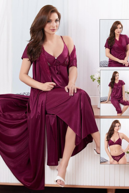 silky satin six piece